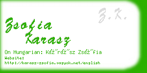 zsofia karasz business card
